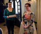 Hortonomien yhdistyksen varapuheenjohtaja Tellervo Sumanen kertoo perustelut vuoden hortonomin, Eeva Blombergin, valinnalle.